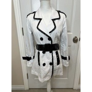 The Collective Work Of BEREK 2 Medium Black White Beaded Belted Classic Jacket